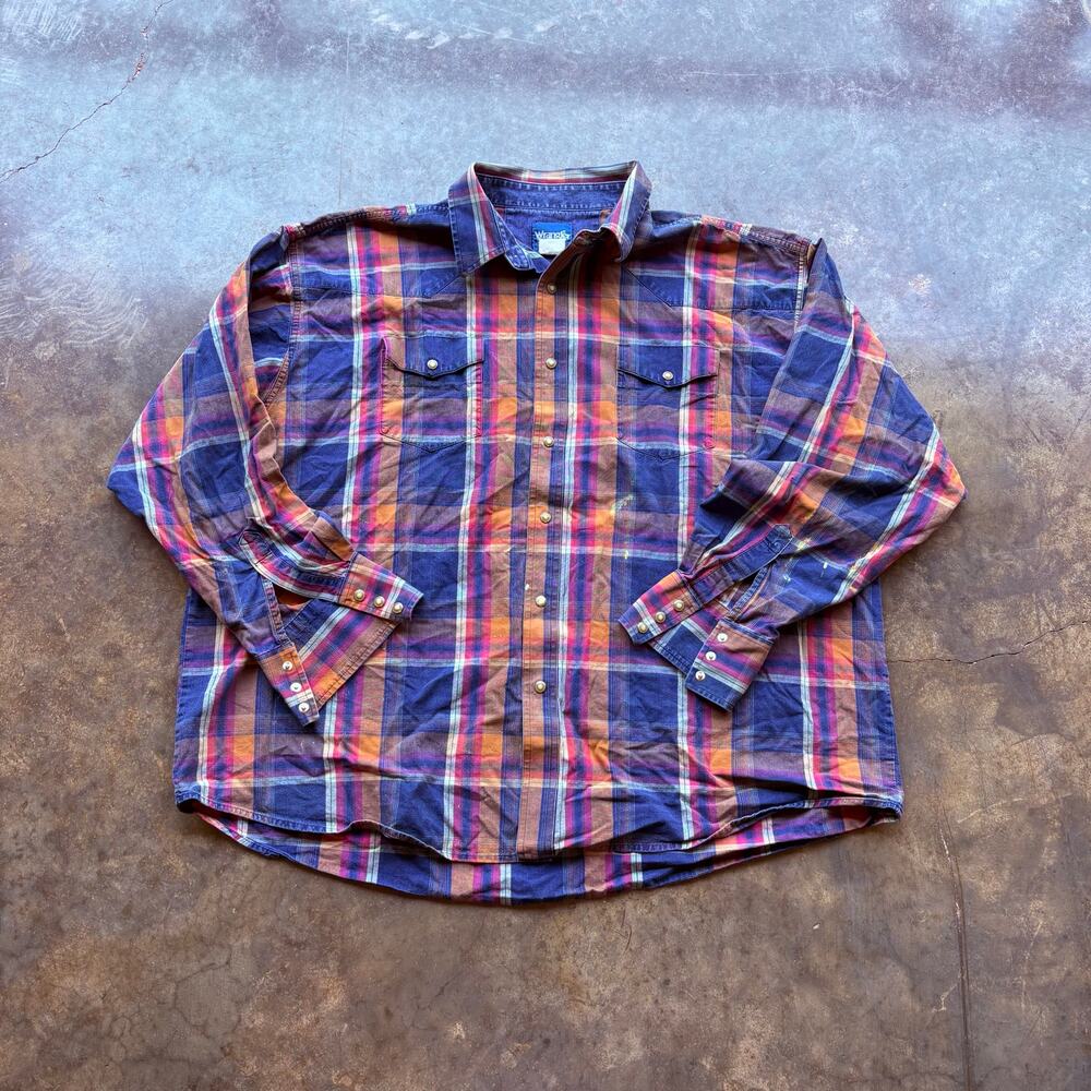Vintage Wrangler Pearl Snap‎ Western Shirt